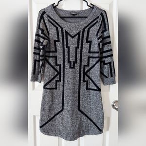Express Geometric Sweater Dress